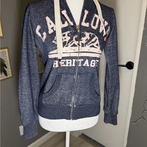 Reflex Navy and White Graphic Hoodie